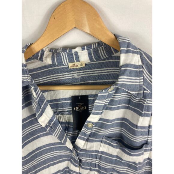 NWT Hollister Co Striped V Neck Hi Low Top Size Medium - Picture 3 of 8